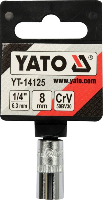 Kort Yato 6-kantet topnøgle 1/4" 8 mm