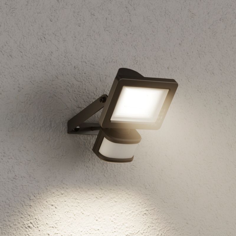 GoodHome Lucan projektør med bevægelsessensor 10 W mat‑sort