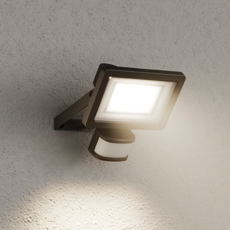 GoodHome Lucan LED‑projektør med bevægelsessensor 20 W mat‑sort