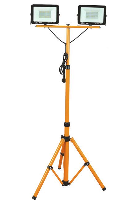 LED-arbejdslampe på stativ 2 x 50 W 2 x 4500 lm