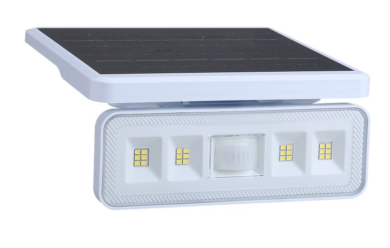 Solar LED Floodlight 1000 lm IP54 med Bevægelsessensor Hvid