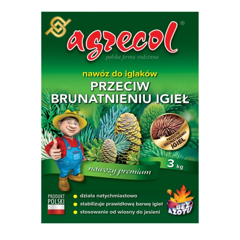 Gødning til nåletræer Agrecol mod brunfarvning af nåle 3 kg