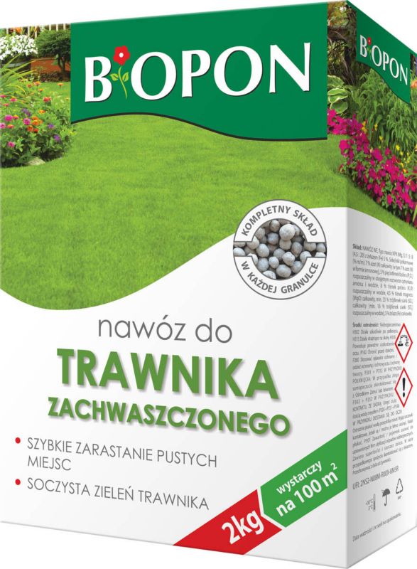 Biopon gødning til ukrudtsplagede græsplæner 2 kg