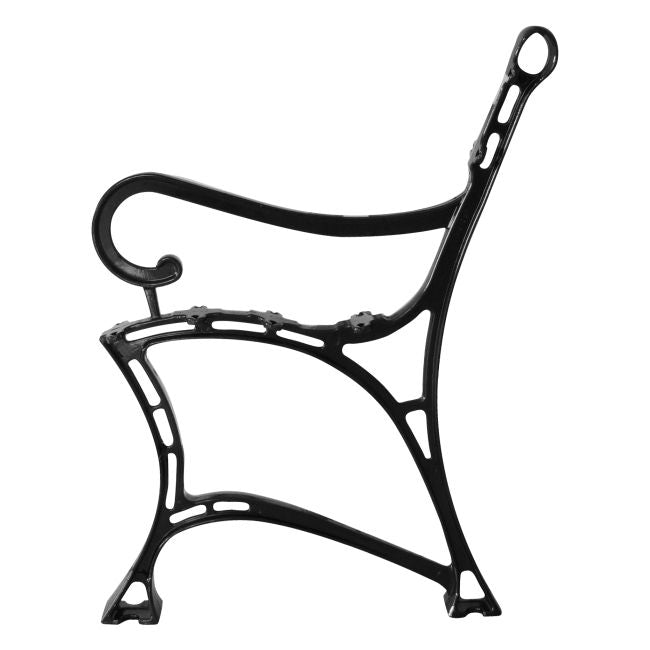 Aluminiumsramme til bænk med armlæn