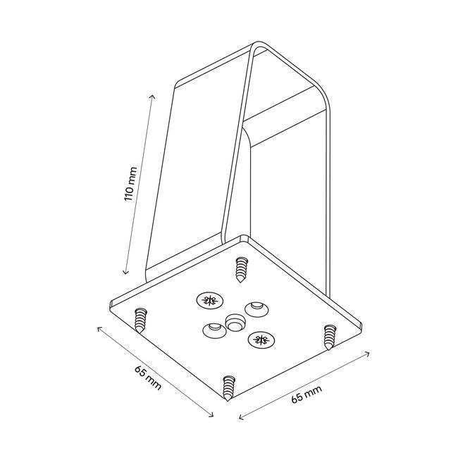 GoodHome Atomia metalben 11 cm hvide 2 stk.