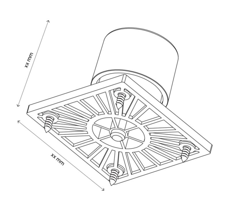Justerbare ben GoodHome Atomia 5 cm hvide 2 stk.