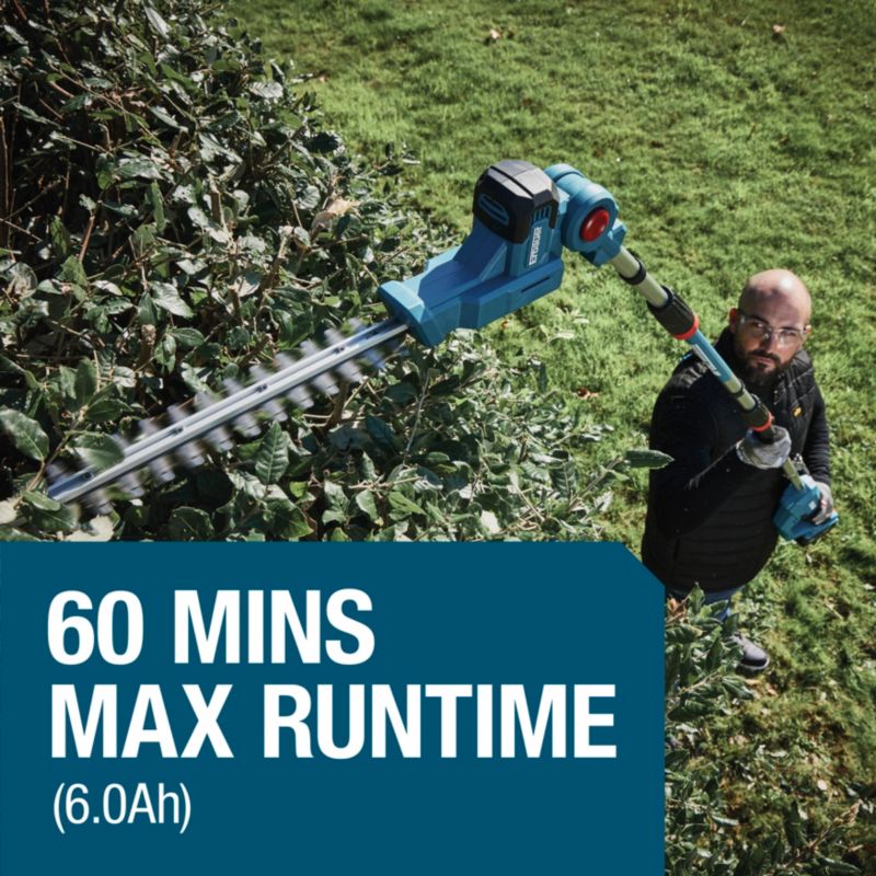 Erbauer 18 V 45 cm akku-hækkeklipper med teleskopstang