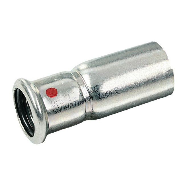 Sanha enkeltmuffe stålnippel reduktionsnippl 18 x 15 mm