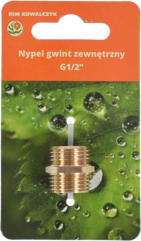 Nippel med udvendigt gevind 1/2"