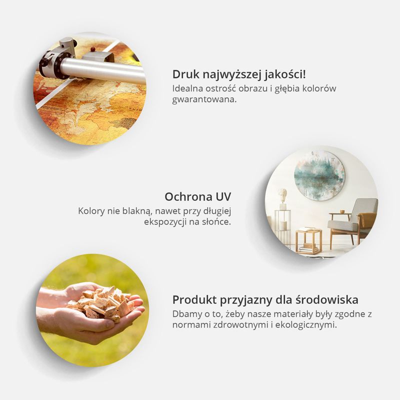 Ovalt billede Artgeist Tæppemønster 40 x 40 cm italiensk lærred 1 stk