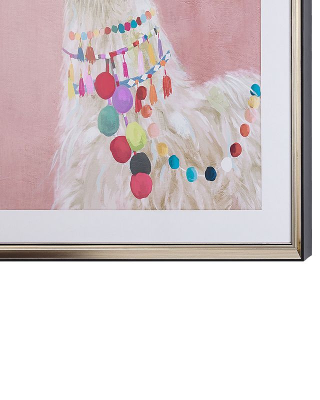 Billede i ramme Balala rektangulært 60 x 80 cm dyremotiv pink 1 stk.