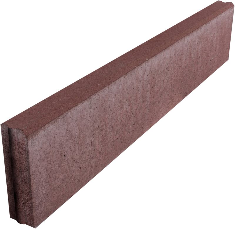 Polbruk græskant med lås 6 x 20 x 100 cm rød