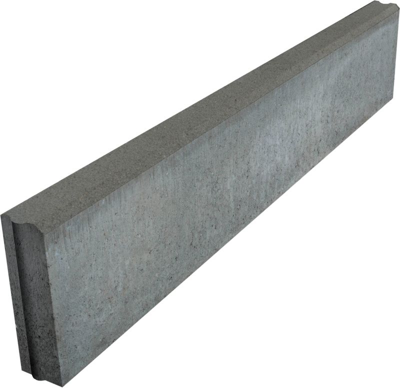 Græskant med lås Polbruk 6 x 20 x 100 cm grå