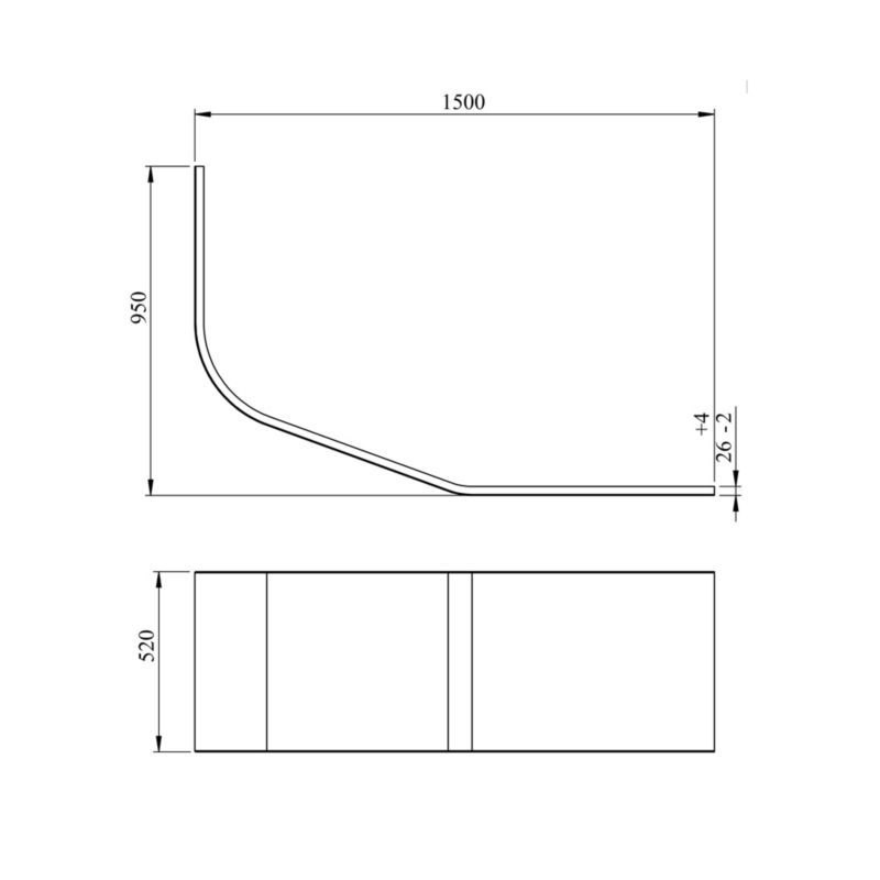 GoodHome Cavally badekarbeklædning 150 x 95 cm
