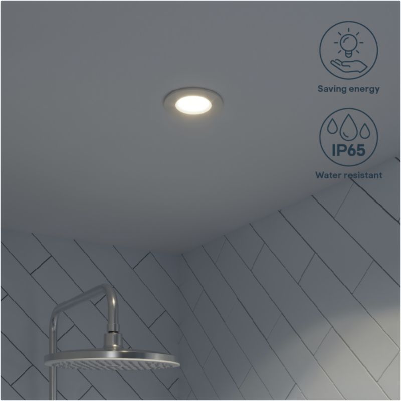GoodHome Etana LED-indbygningsspot 345 lm IP65 4000K hvid
