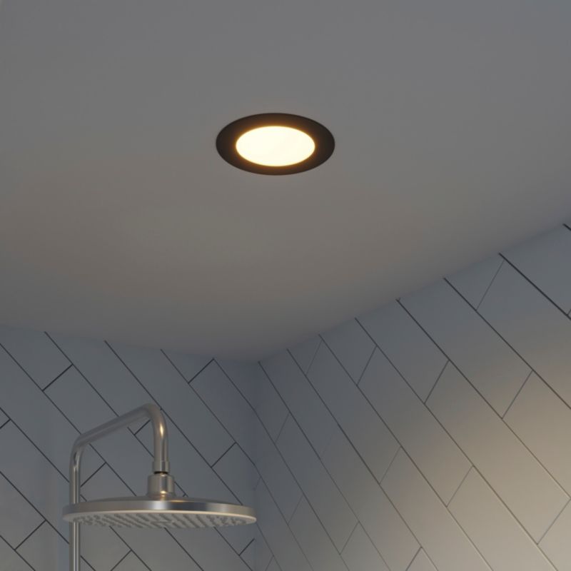 GoodHome Karluk CCT 600 lm IP65 sort loftspot