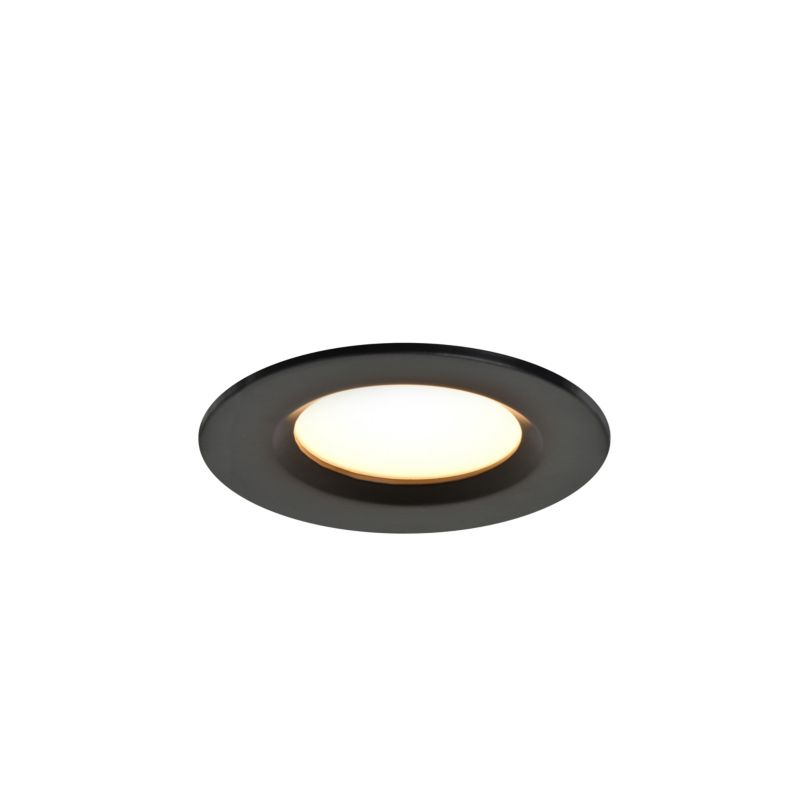 GoodHome Thorold CCT 450 lm indbygningsspot i mat-sort