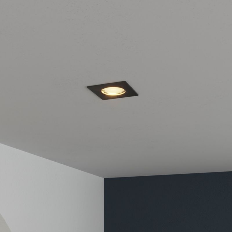 GoodHome Ares sort firkantet indbygningsspot