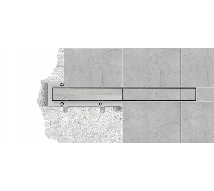 Durasan Jenny Drain 70 cm lineært bruseafløb med metalrist 2-i-1 krom 1 stk.