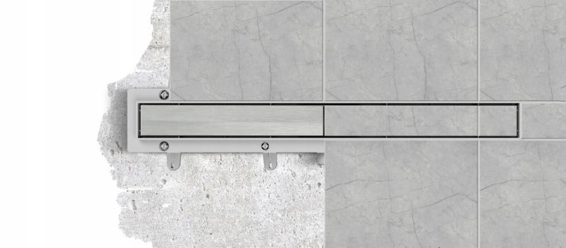 Durasan Jenny Drain 80 cm lineært bruseafløb med metalafdækning 2-i-1 krom 1 stk.