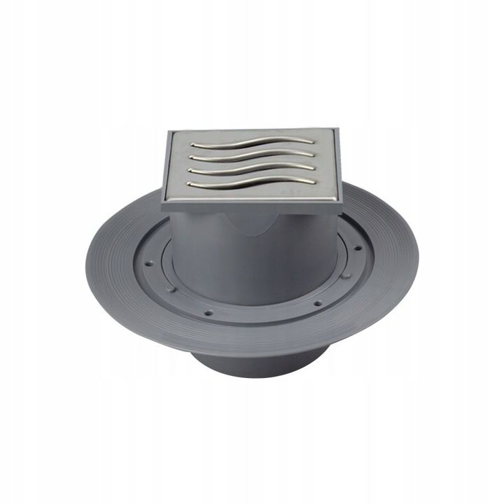 Pestan Confluo Dry 3 lineært bruseafløb 10 cm med metalrist i krom, 1 stk.