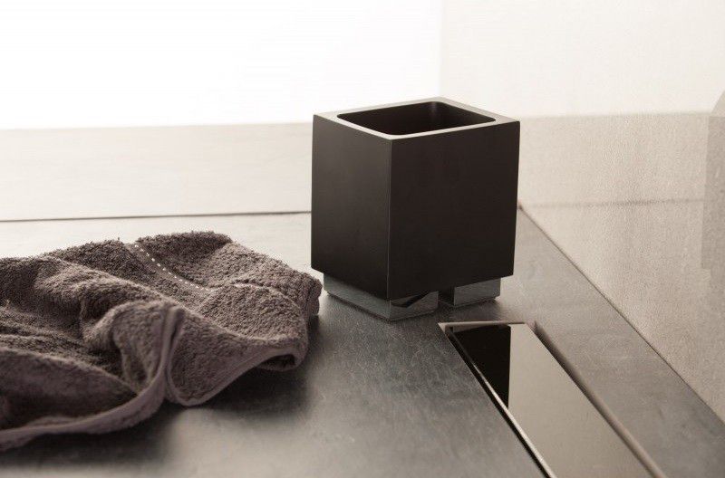 Pestan Confluo Frameless 55 cm lineært bruseafløb med sort glasdæksel, 1 stk.