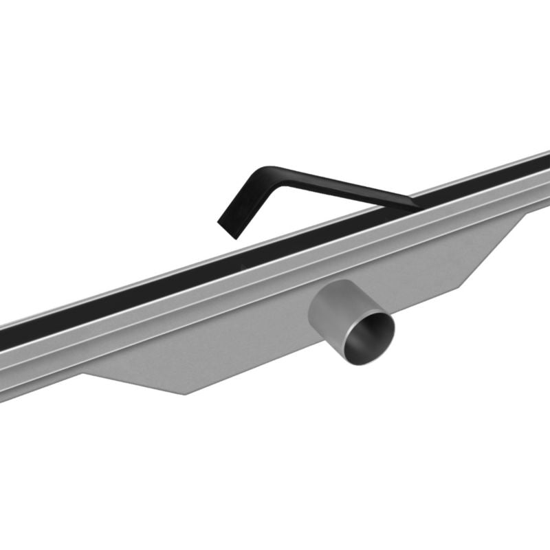 Vogi Ultra Slim smal lineær afløb 100 cm i rustfrit stål, 1 stk.