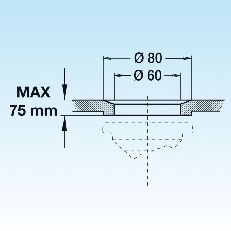 Lira afløb med prop og håndtag 40 mm til køkkenvaske, 1 stk.