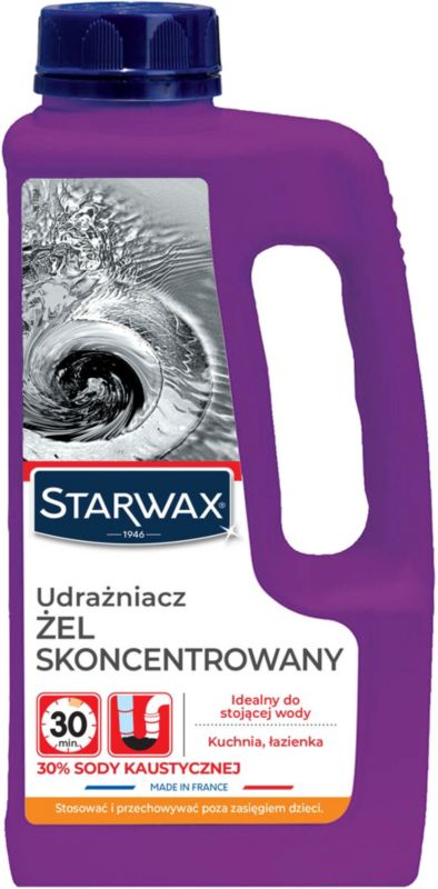 Gelbaseret afløbsåbner til vask, håndvask, brusekar og badekar Starwax 1 l