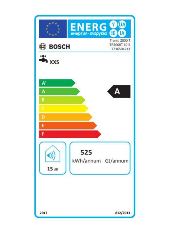 Elektrisk vandvarmer TR2000T Bosch-Junkers 10 l til bordmontering