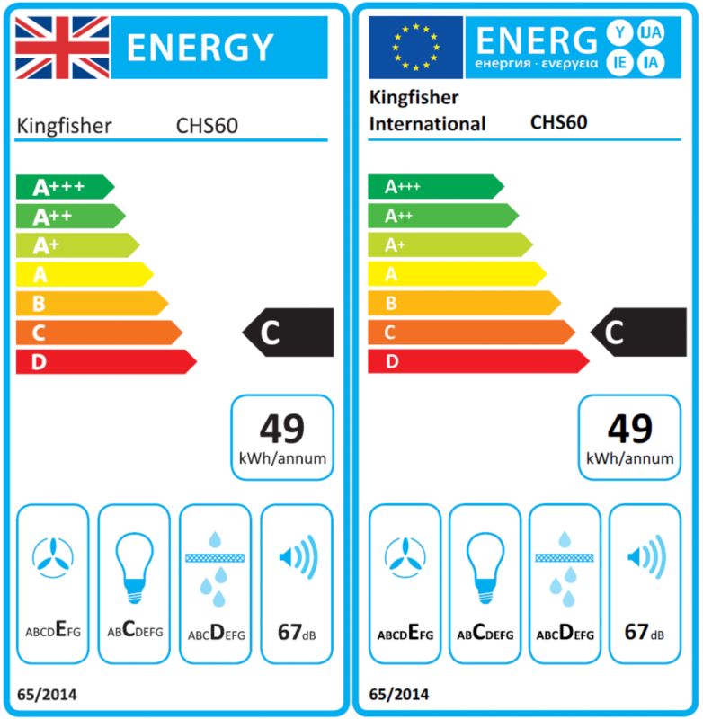 CHS60 60 cm skorstenemhætte i inox