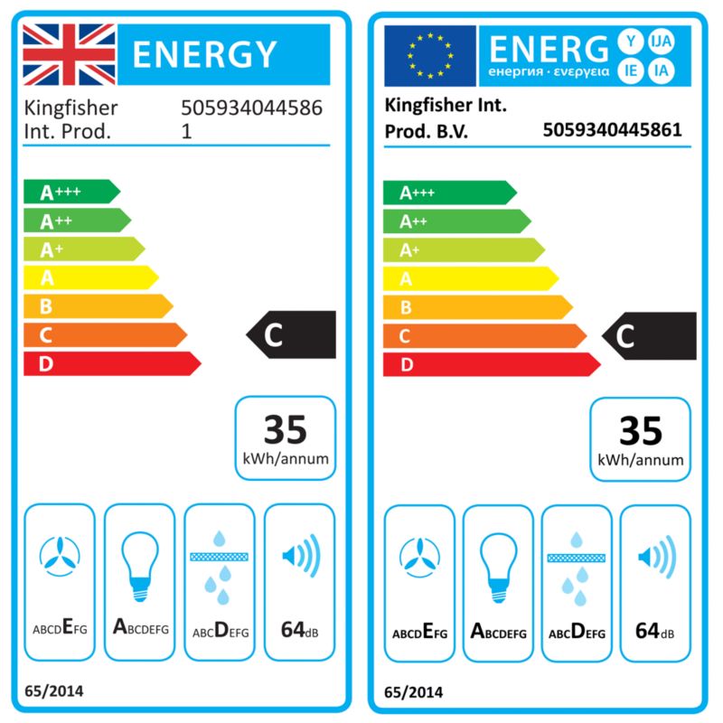T-formet emhætte 60 cm i rustfrit stål