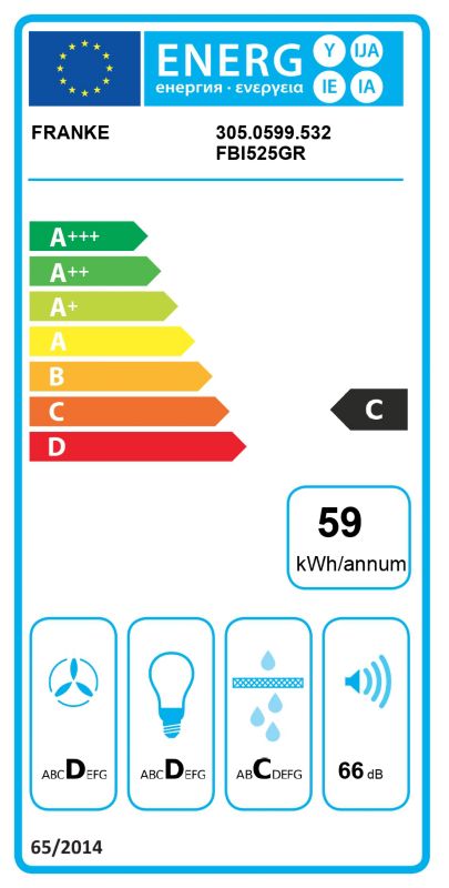 Franke FBI 525 GR underbyggede emhætte
