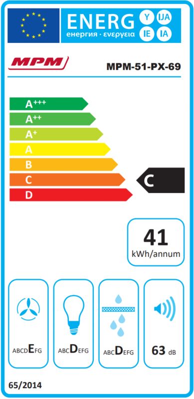 Underbyggede emhætte MPM 50 cm i inox
