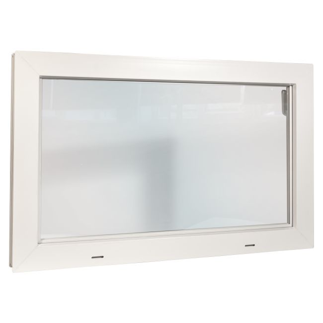 Aco PVC hvidt erhvervsvindue 80 x 50 cm