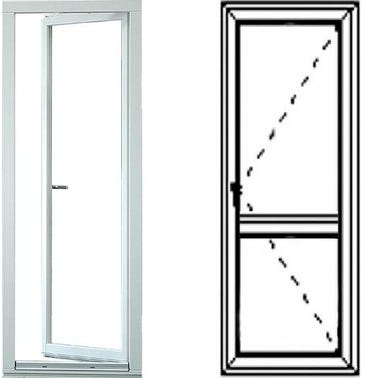 Balkondør PVC OB4 Venstre 86,5x209,5 cm Hvid