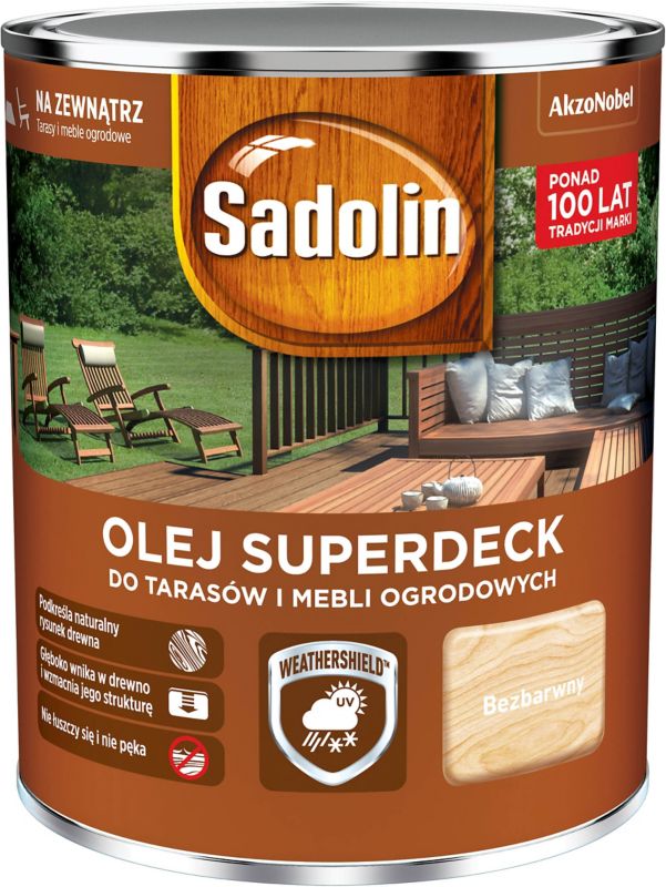 Sadolin Superdeck klar træolie 0,75 l