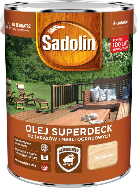 Sadolin Superdeck klar træolie 5 l