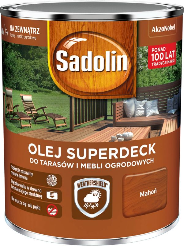 Sadolin Superdeck træolie mahogni 0,75 l