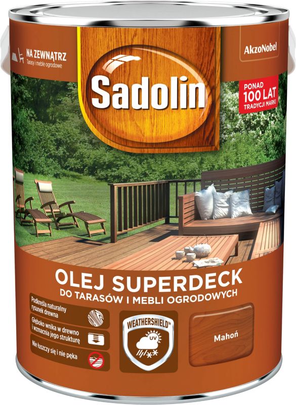 Sadolin Superdeck træolie mahogni 5 l