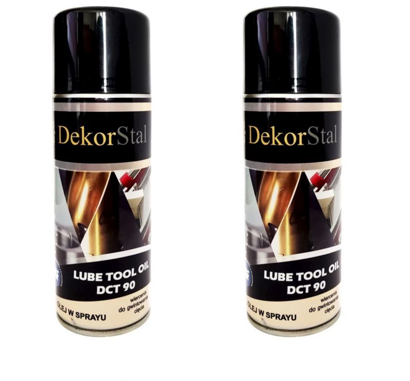Lube Tool Oil DCT 90 spray 400 ml - olie til boring, gevindskæring og bearbejdning, sæt med 2 stk.