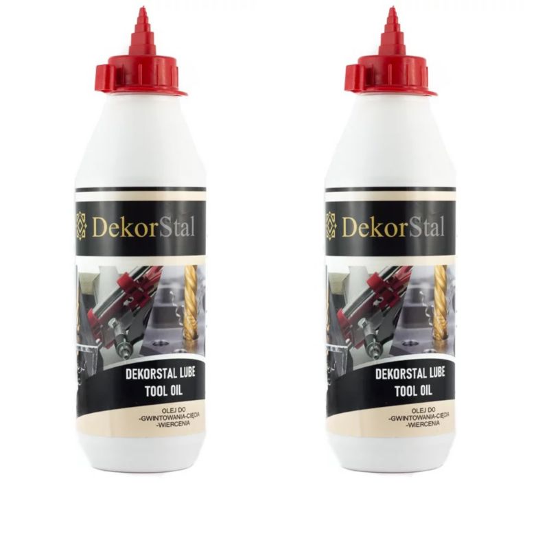 DekorStal Lube Tool Oil boremiddel, gevindskærings- og skæreolie, tube 500 ml, sæt med 2 stk.