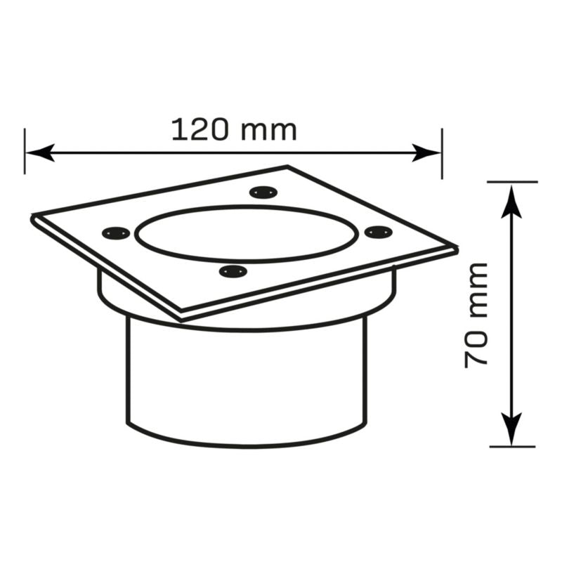 Indkørselslampe MIVO SQUARE 12x12 cm 4000K IP67 5901508333599