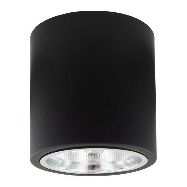 Polux Merkury rund overflademonteret lampe 13 cm sort