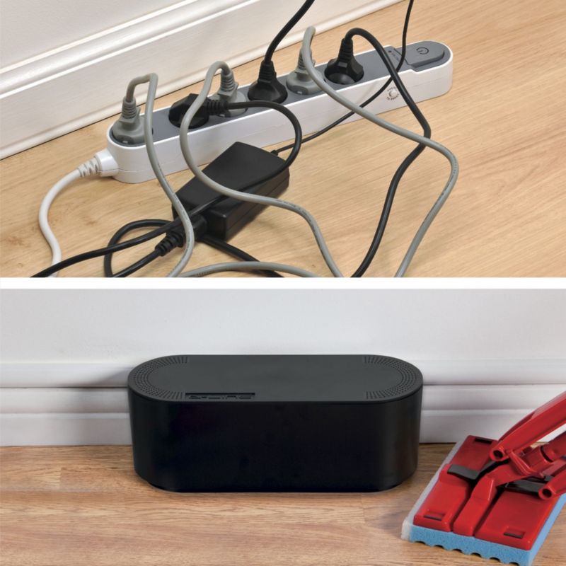 D-line kabelorganisator 165 x 135 x 415 mm mat-sort