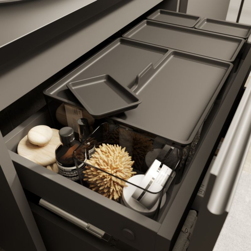 GoodHome Levanna organizer med låg, grå, 5 stk.