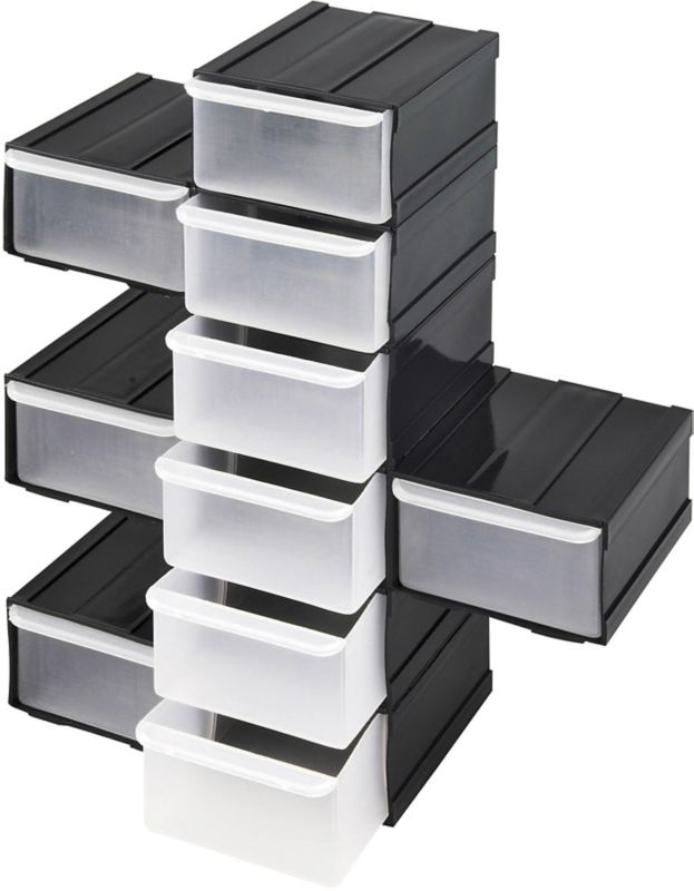 Plastikorganizer Patrol med 10 skuffer