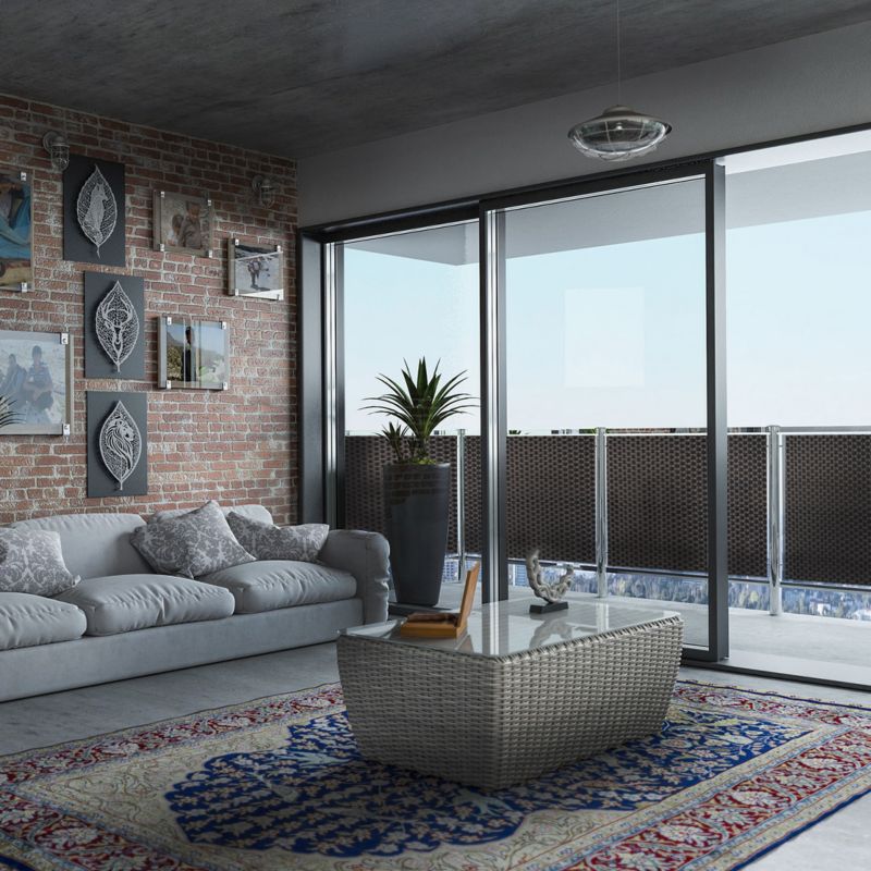 Balkonskærm KADAX Balkonmåtte i teknorattan 1x6 m