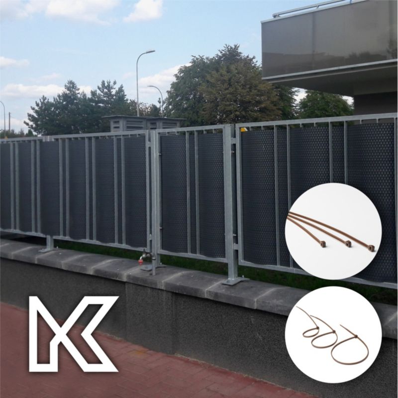 Balkonskærm KADAX Balkonmåtte 1x7m Sort Havehegn