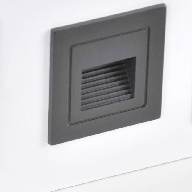 LED-trappelampe Polux Q6 20 lm 3 W 4000 K IP44 Indbygget Firkantet Grå